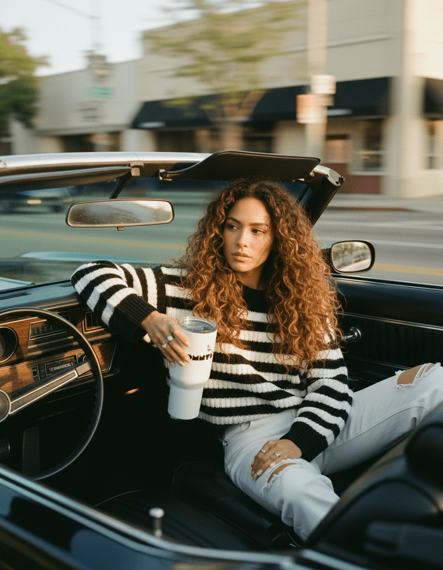 Travel Mug with handle : Keep your drinks handy on the go! by Shop FNDMNTLS - travel mug, dishwasher safe mug, FNDMNTLS