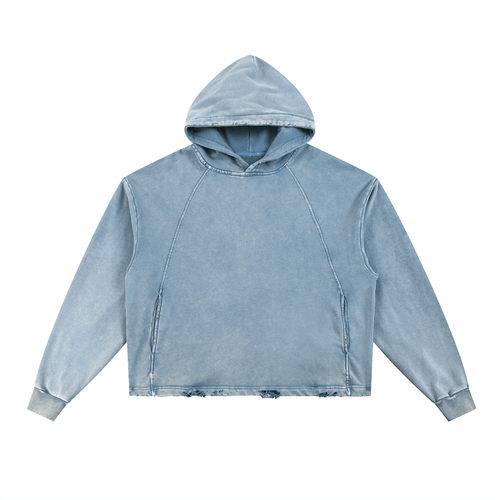Vintage Washed Frayed-Hem Hoodie - Heretic - s Streetwear - casual wear - FNDMNTLS