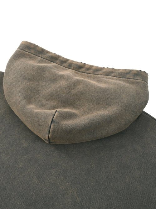 Vintage Washed Frayed-Hem Hoodie - Heretic - s Streetwear - casual wear - FNDMNTLS