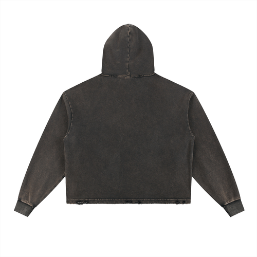 Vintage Washed Frayed-Hem Hoodie - Heretic - s Streetwear - casual wear - FNDMNTLS
